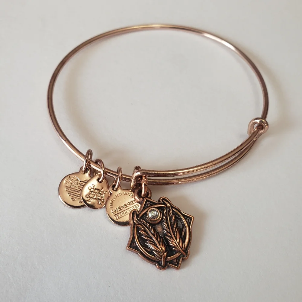 Alex and Ani Women's Godspeed II ROG Bracelet, Shiny Rose Gold, - Picture 4 of 9